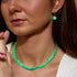 Cactus | Argent sterling .925 | Boucles d'Oreilles Huggie Verre Luciole